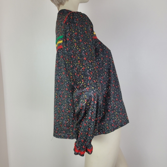 Vintage stranger things vibes floral blouse - Picture 6 of 12